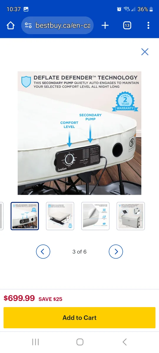 Ivation EZ Bed with Deflate Defender Technology image indicator(9)