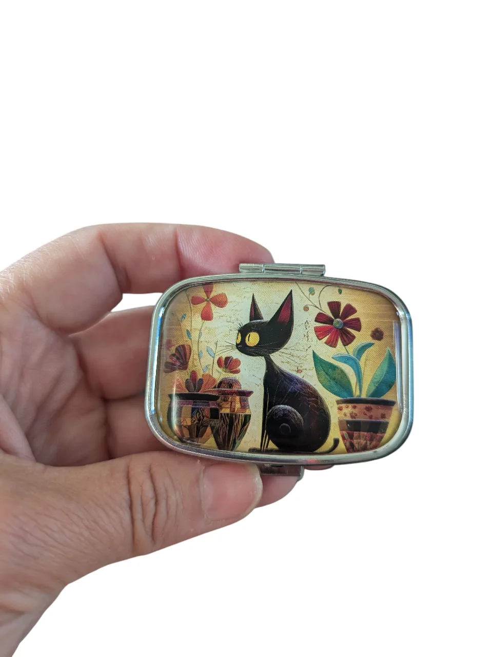 Pill Box with Cat Design thumbnail
