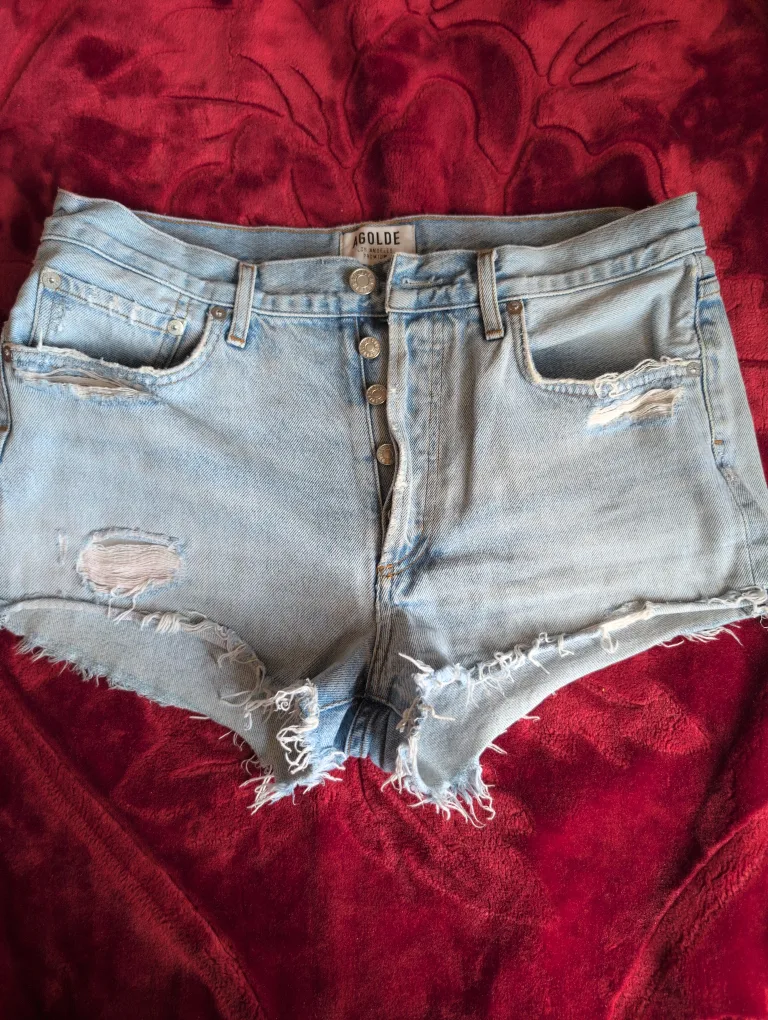 AGOLDE Premium Denim Shorts - Size 28 🇨🇦 thumbnail