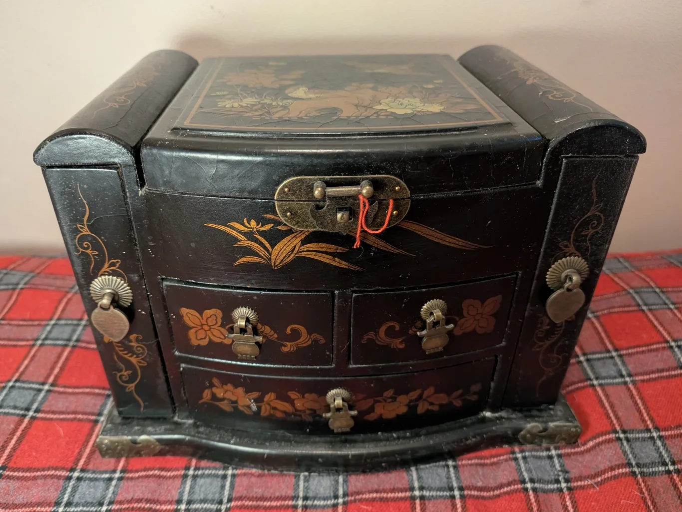 solid wood jewelry/curio box thumbnail