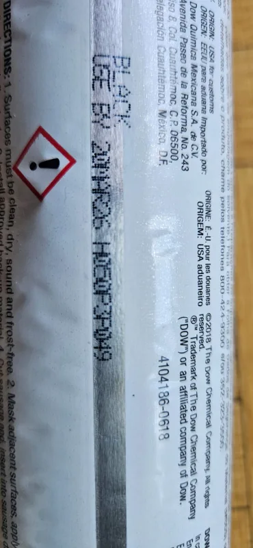 Dowsil 756 SMS Black Sealant .13 available!! image indicator(2)