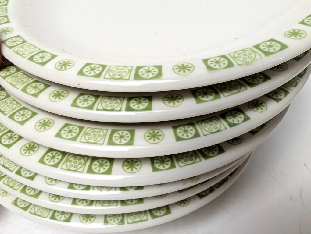 Ceramic Side Plates ~ Atomic Star ~ Buffalo Restaurant Chinaware thumbnail