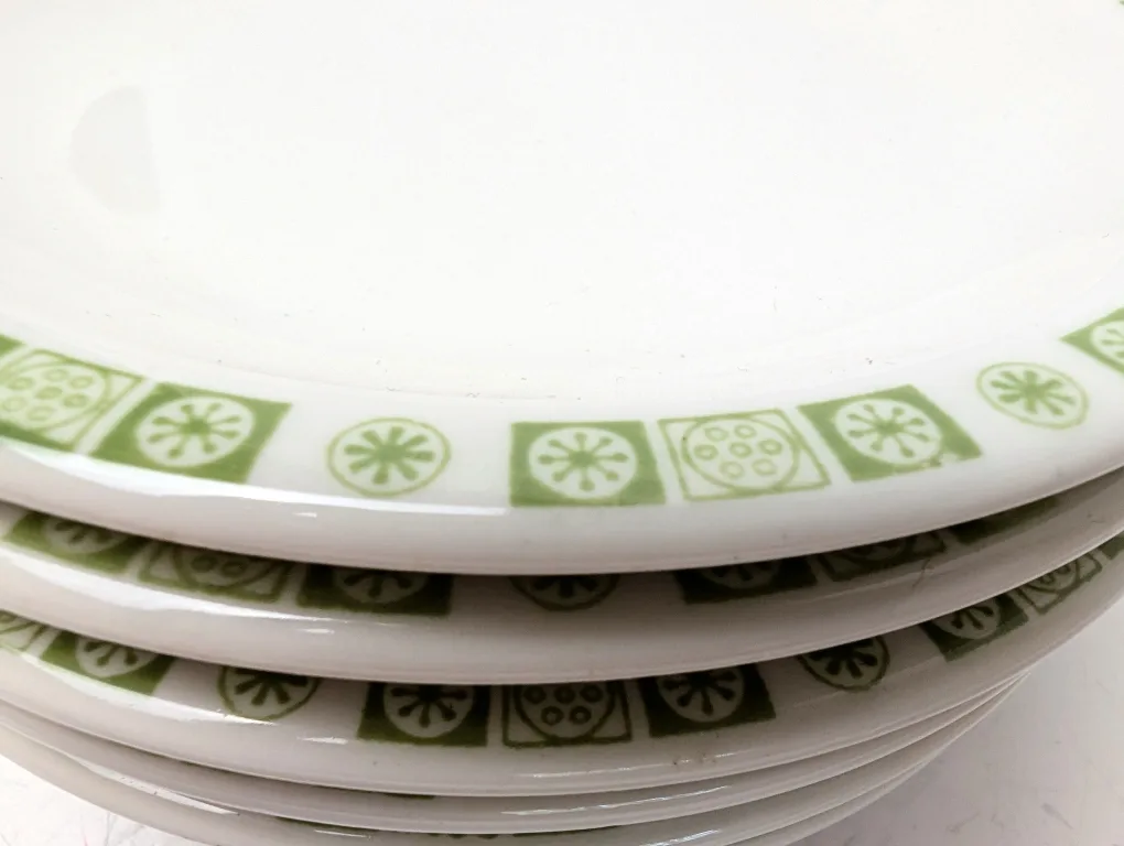 Ceramic Side Plates ~ Atomic Star ~ Buffalo Restaurant Chinaware image indicator(3)