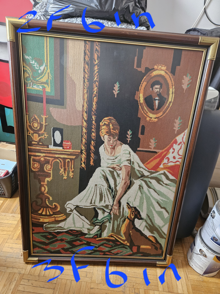 Vintage Framed Homemade with love Needlepoint Art