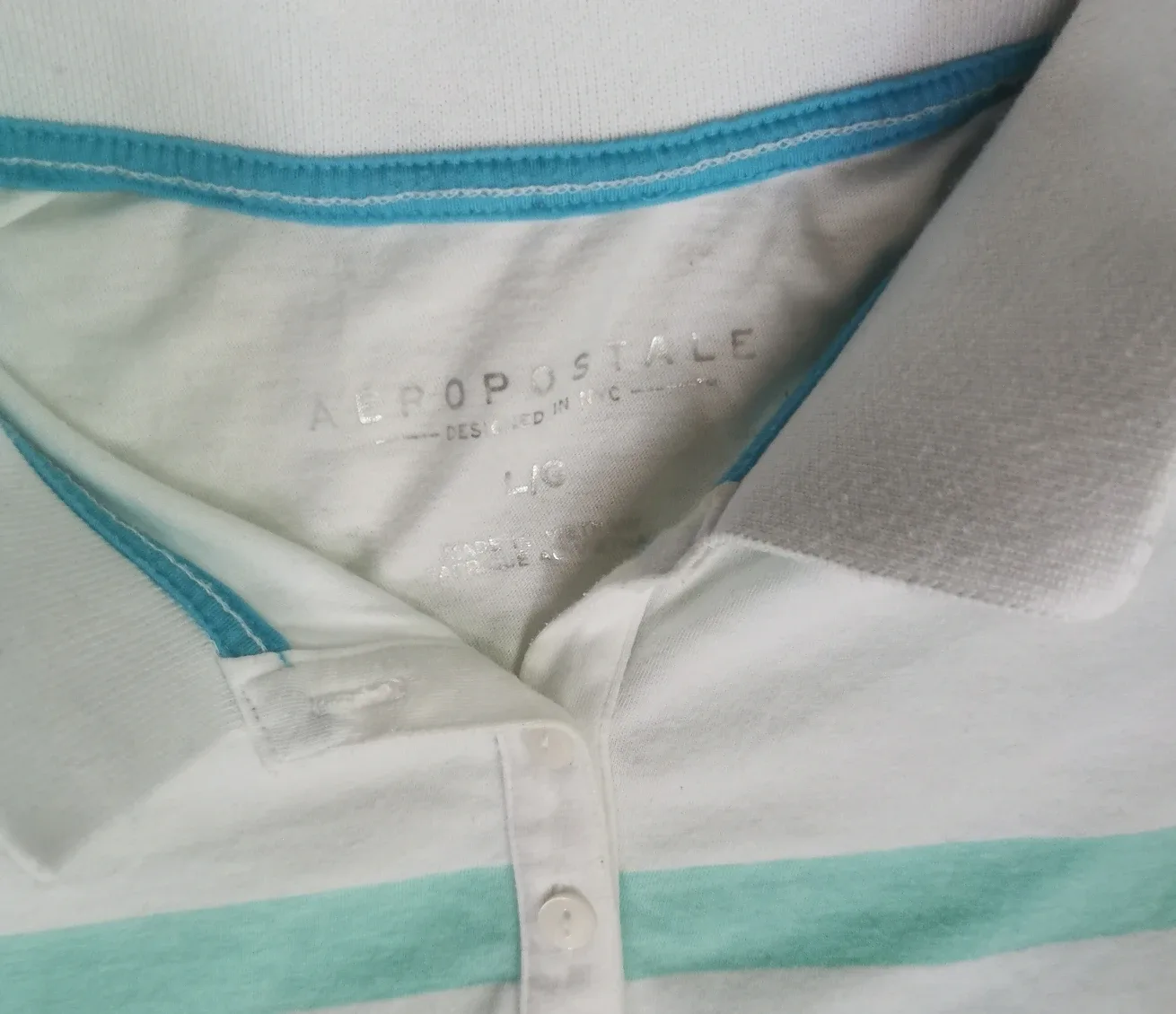 Aeropostale Striped Polo Shirt - Size L image indicator(2)