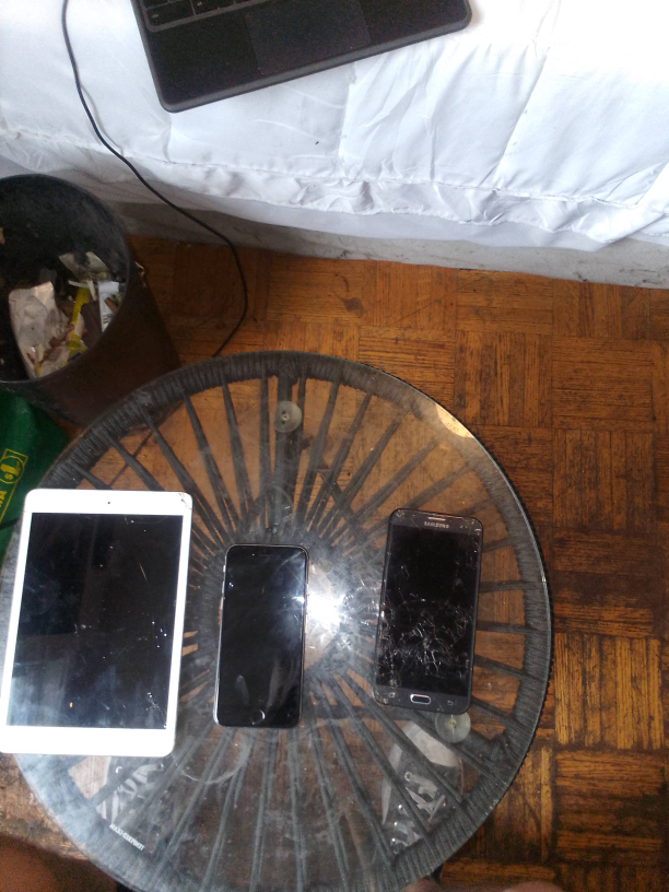 Broken iPad, iPhone, and Samsung Phone