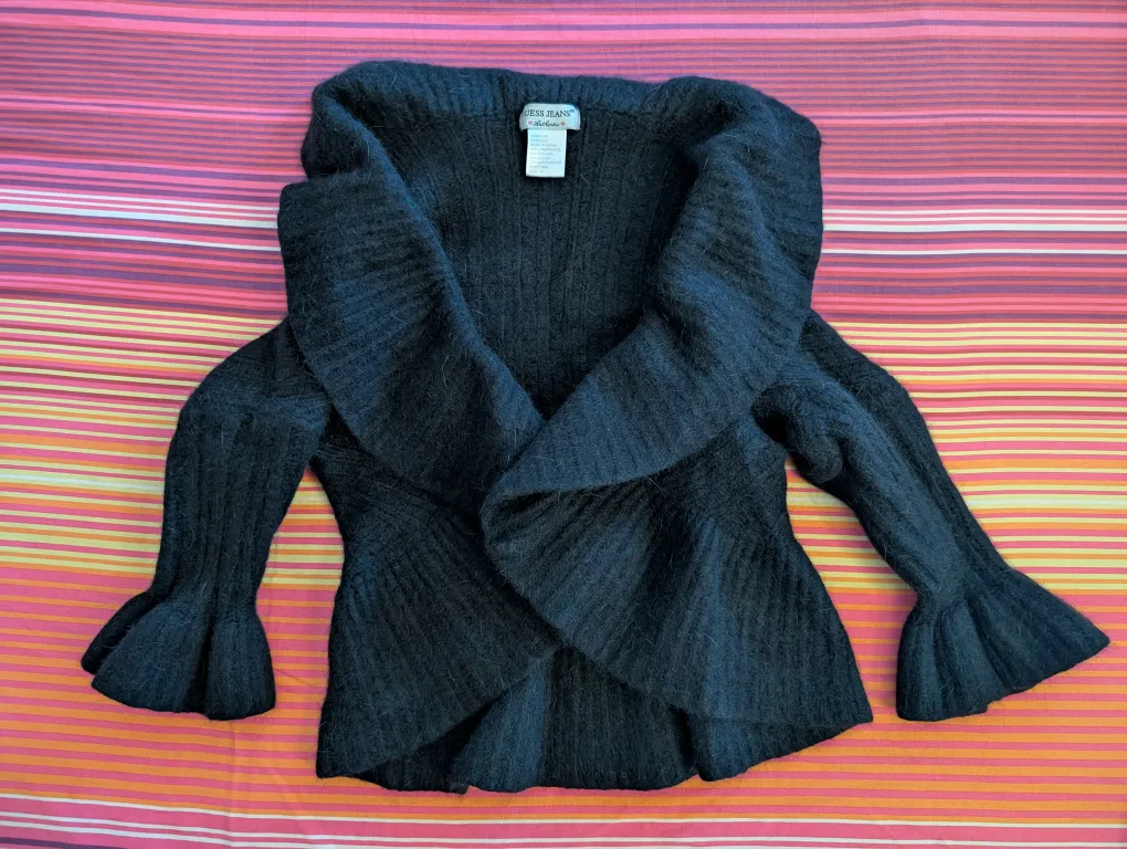 Women's Guess Jeans Black Wool Blend Sweater thumbnail