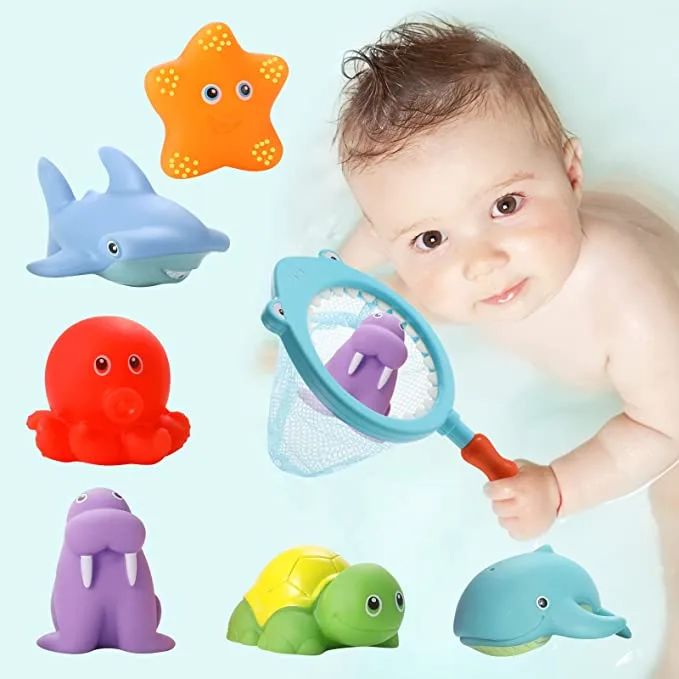 NEW 7pcs Pack Bath Animal Toys thumbnail