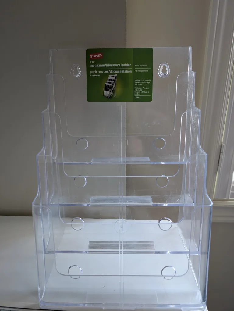 🇨🇦Staples 4-Tier Magazine/Literature Holder thumbnail