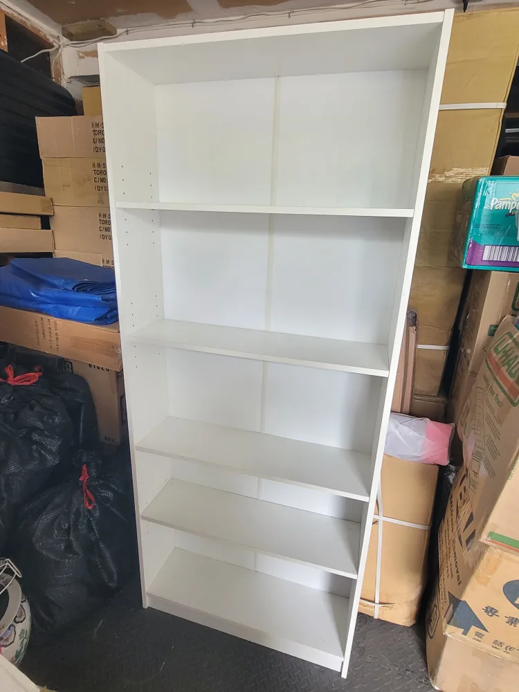 5-Tiered Bookcase White thumbnail