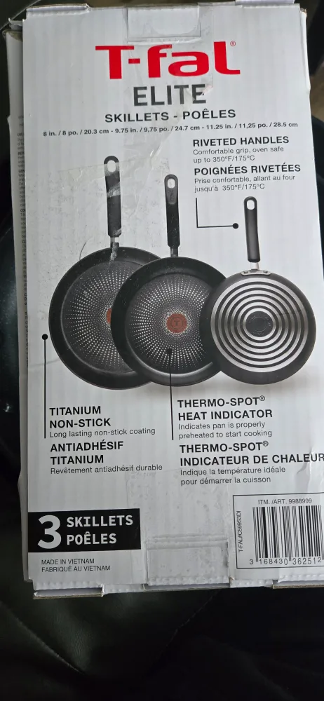 T-fal Elite Skillets - 3 Piece Set thumbnail