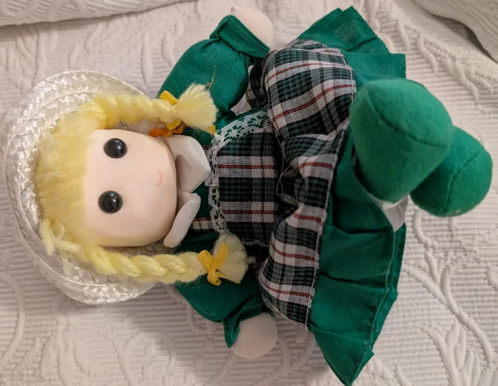 Vintage Style Green Dress Doll thumbnail