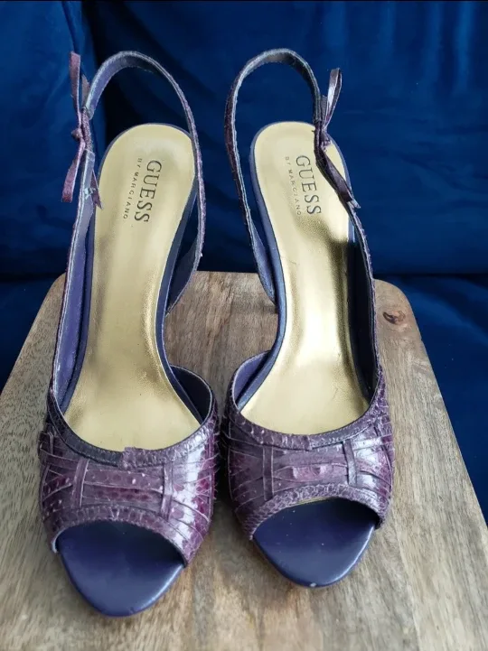 Guess Purple Sling Back Heels - Size 8.5 thumbnail