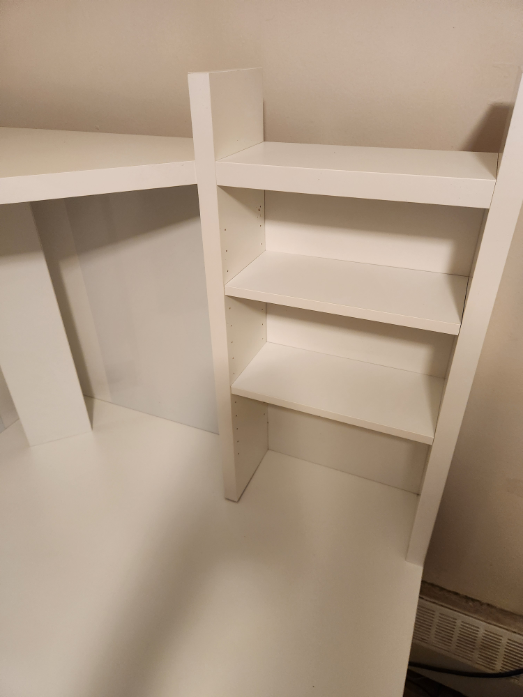 Corner Desk with Shelves & Mesh Office Chair - photo 3