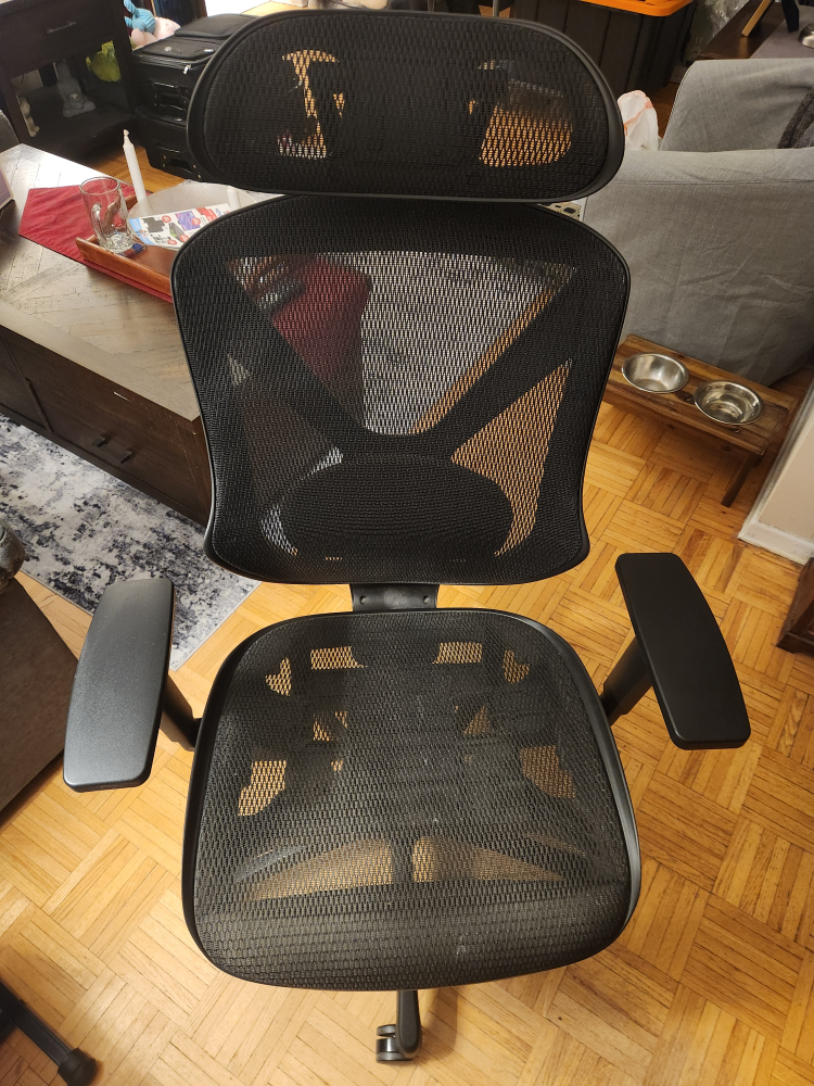 Corner Desk with Shelves & Mesh Office Chair - photo 5