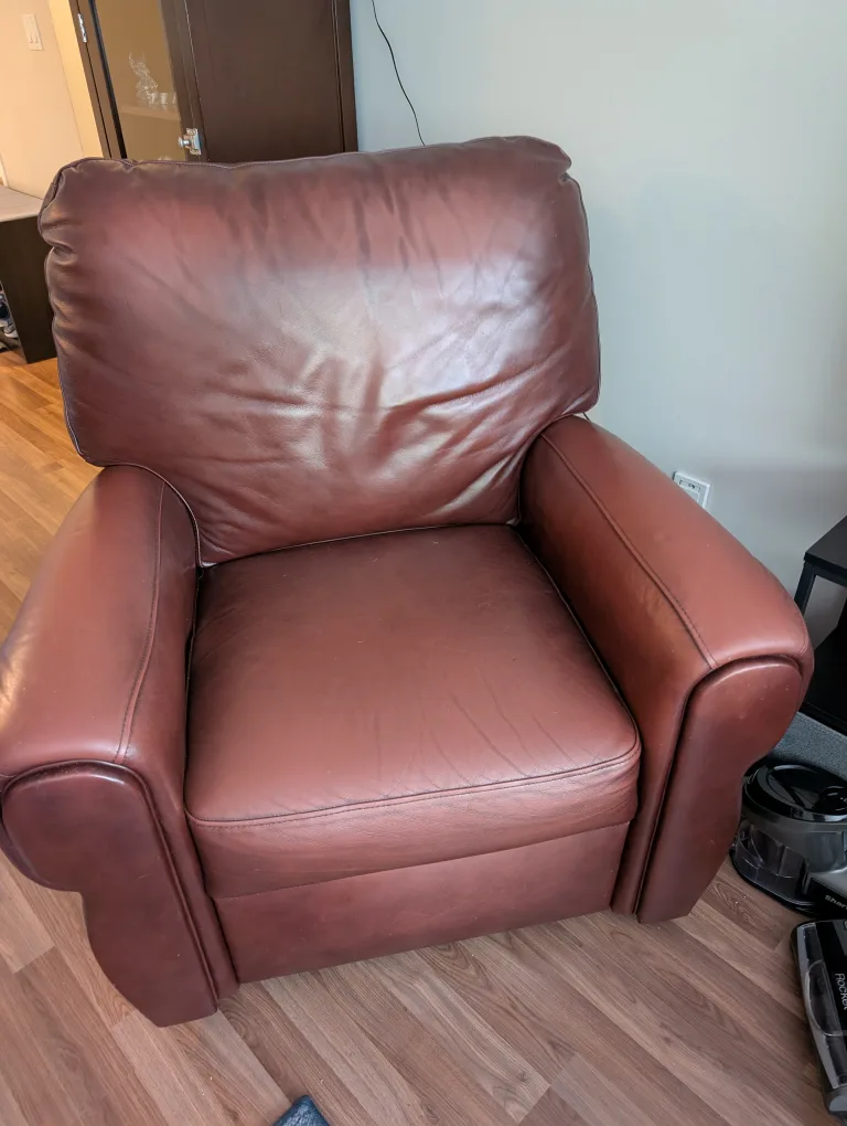 Espresso color Leather Recliner thumbnail