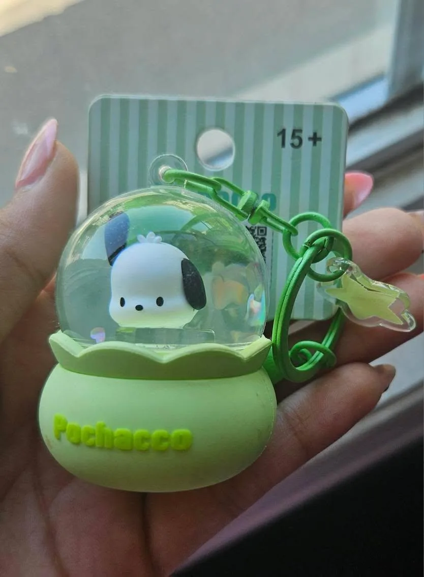 Pochacco Snow Globe Keychain - New! thumbnail