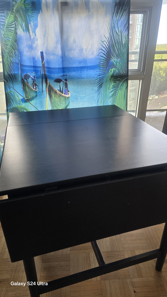 Black Drop Leaf Table