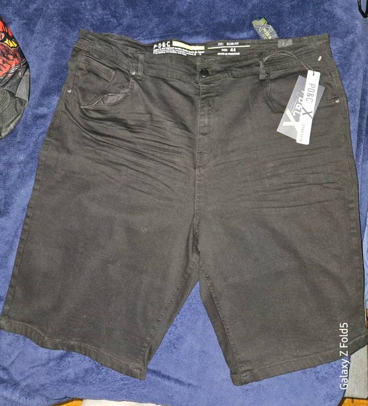 PD&C X Slim Fit Stretch Black Shorts - Size 44 image indicator(3)