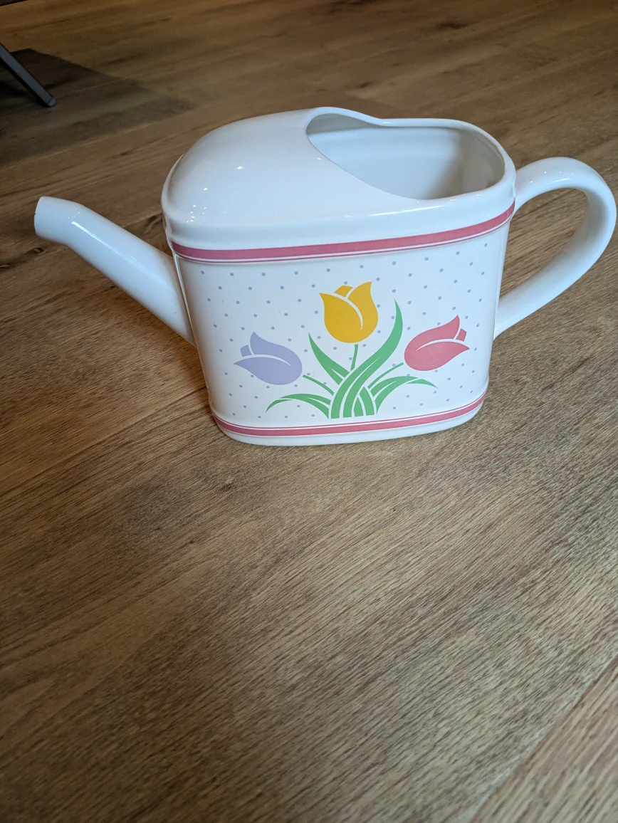 Vintage Teleflora Decorative Watering Can Planter thumbnail