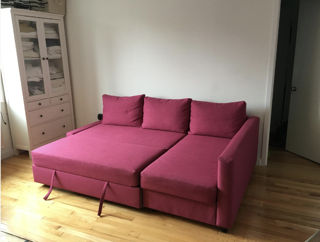 Pink Sofa Bed - in good condition - photo 2