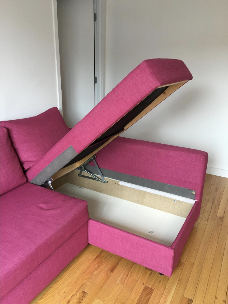 Pink Sofa Bed - in good condition - photo 4