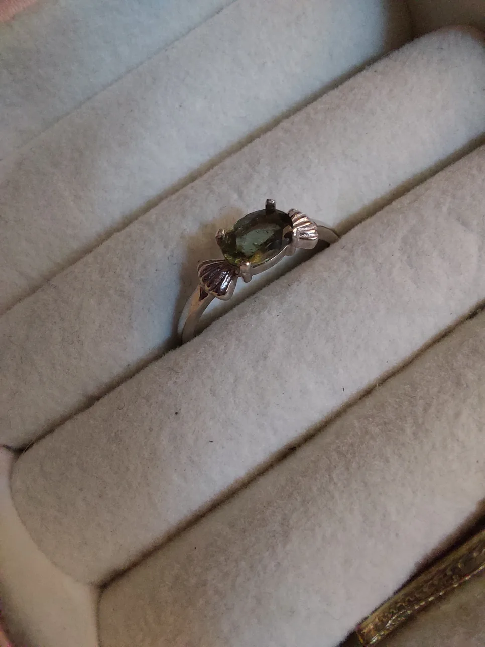 Resizable Moldavite Ring image indicator(3)