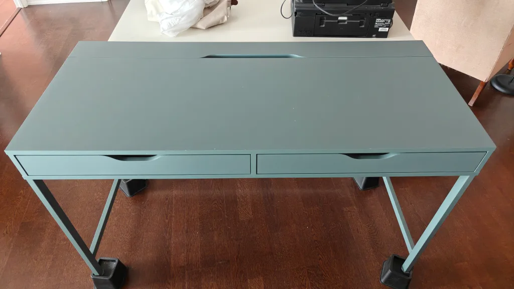 IKEA Alex Desk - Grey/Green Colour thumbnail