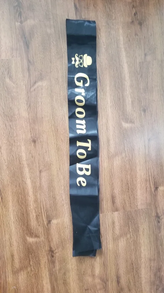 Groom To Be Sash - Black & Gold thumbnail