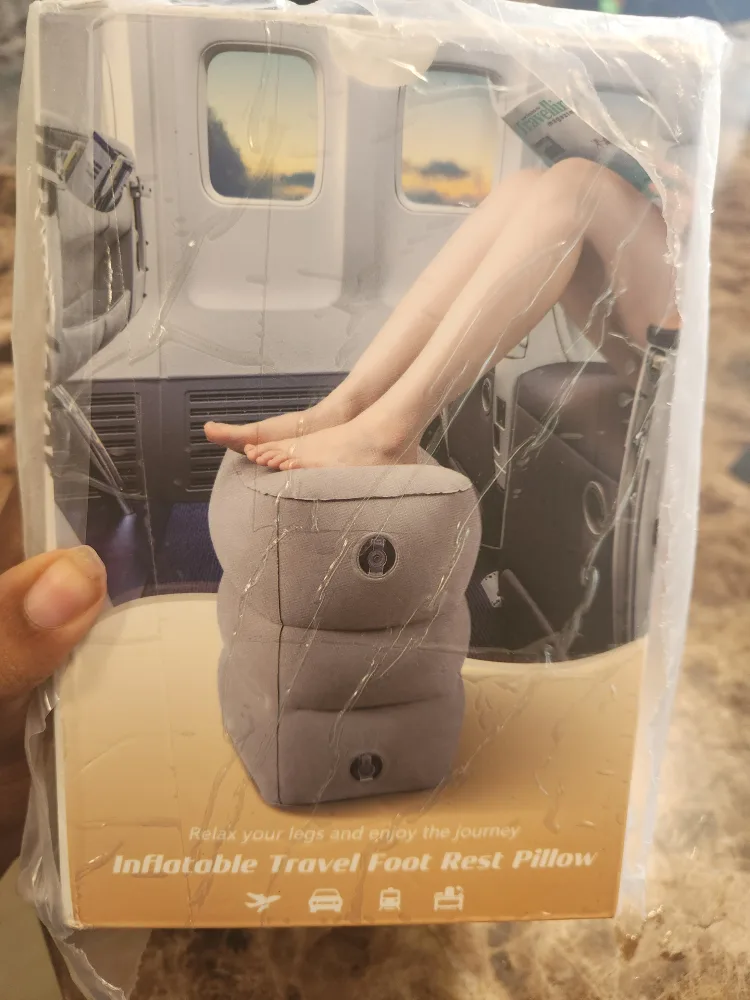 Inflatable Travel Foot Rest Pillow thumbnail