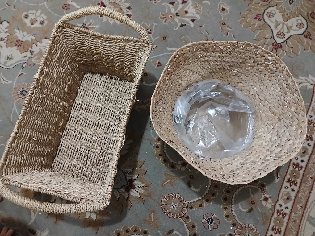 Woven Baskets - Rectangular & Round plant pot💛 thumbnail