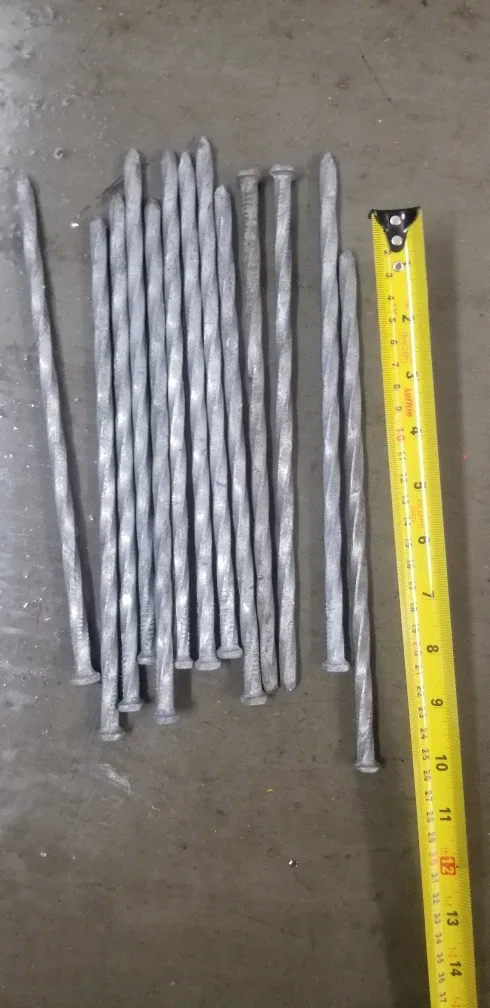Galvanized Spiral Nails, 10" thumbnail