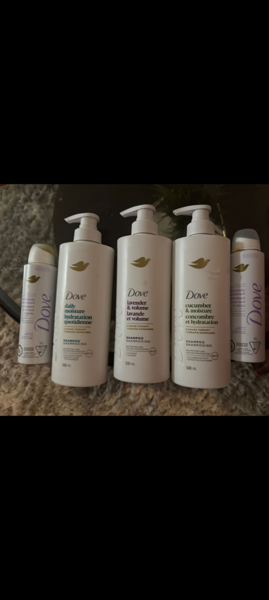 Dove Shampoo Set - Daily Moisture, Lavender & Volume, Cucumber