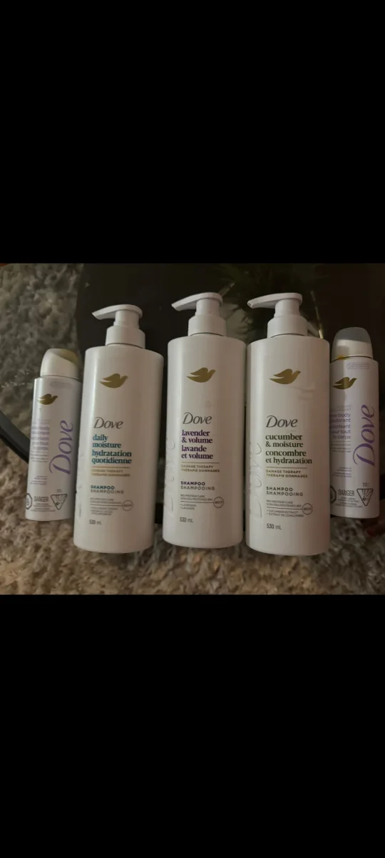 Dove Shampoo Set - Daily Moisture, Lavender & Volume, Cucumber thumbnail