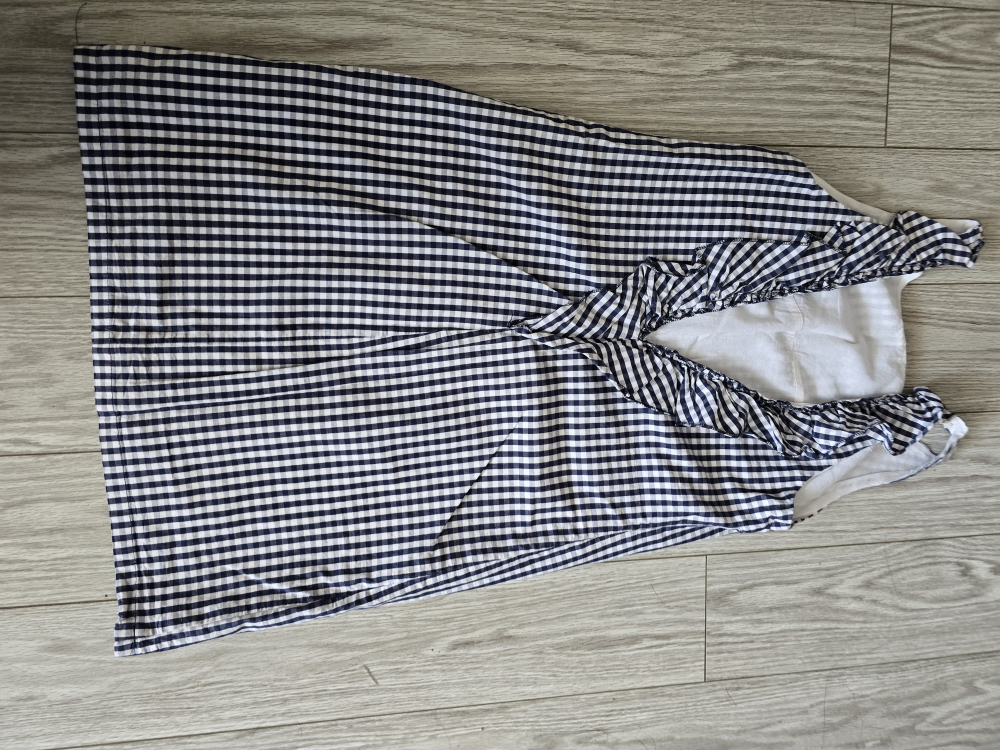 Gingham Dress - Navy and White - photo 2