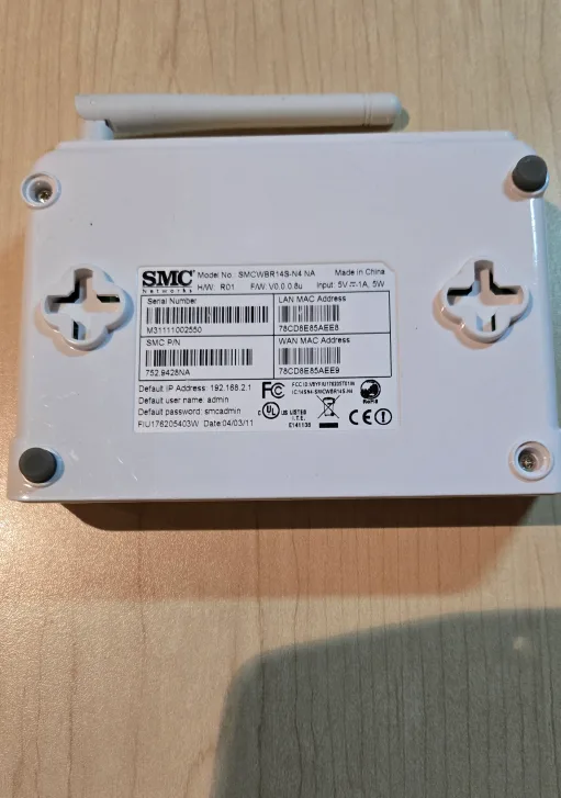 SMC Networks SMCWBR14S-N4 Wireless Router image indicator(5)