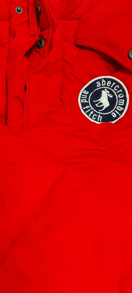 Abercrombie Kids Red Puffer Jacket - Size L thumbnail