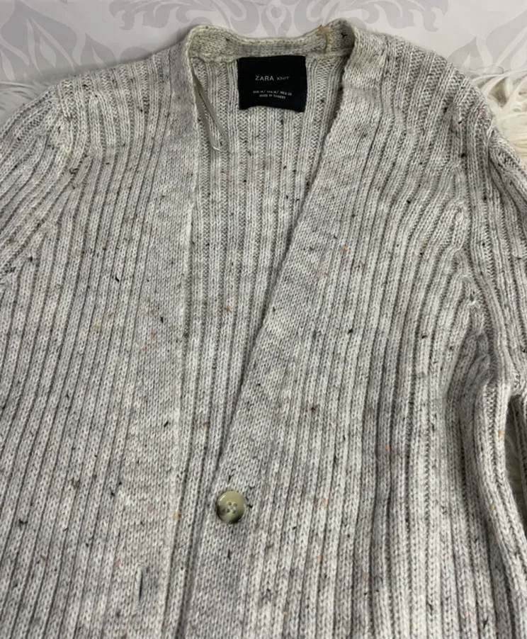 Zara knit cardigan sweater long thumbnail