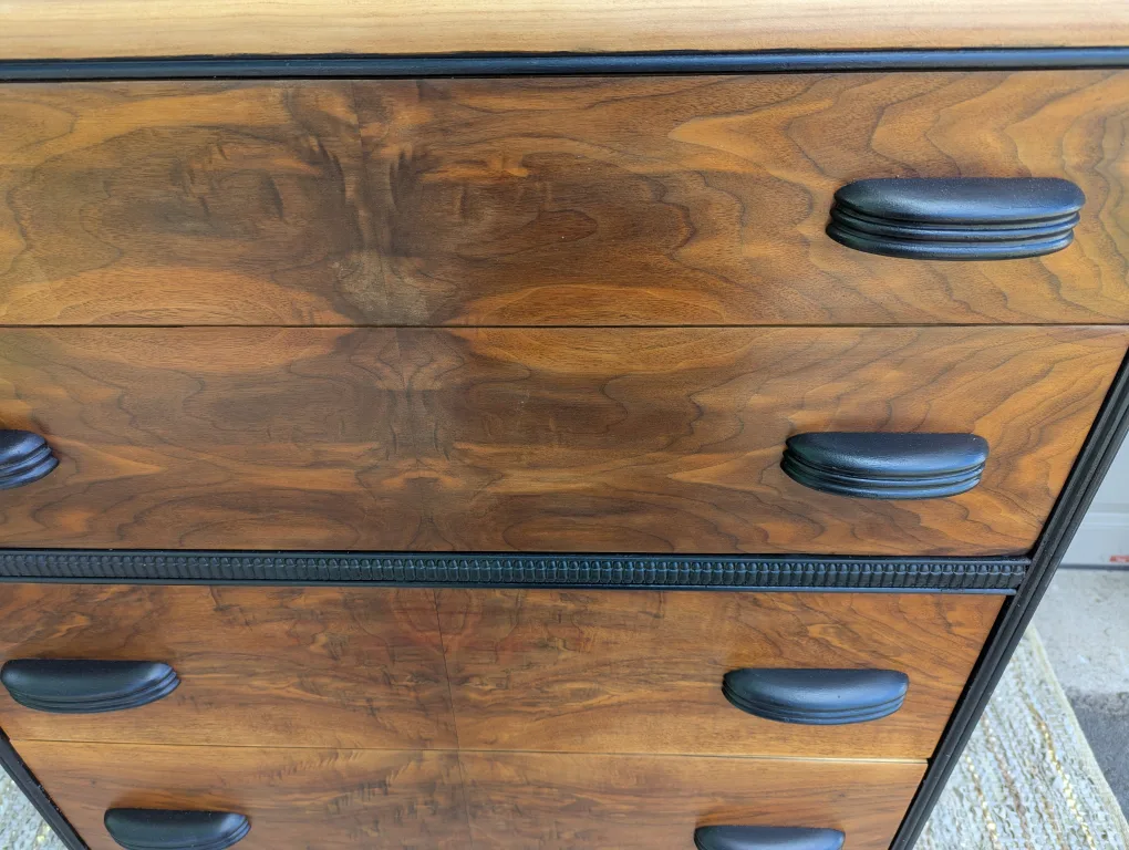Newly refinished MCM waterfall dresser image indicator(7)