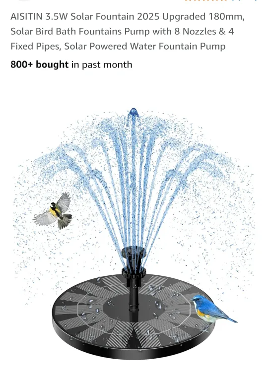 solar water fountains for birdbath*new* thumbnail