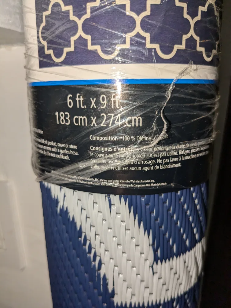Reversible Outdoor/Indoor Rug 6 ft x 9 ft thumbnail