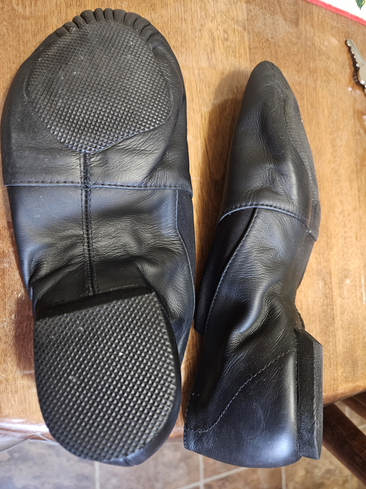 Black Leather Dance Shoes Size 7