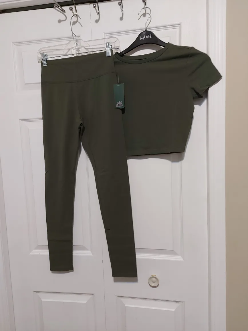 Wild Fable Olive Green Matching Set thumbnail