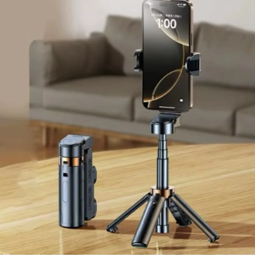 Selfie Stick Portable Phone Holder Shooting Aid Bluetooth Remote image indicator(2)