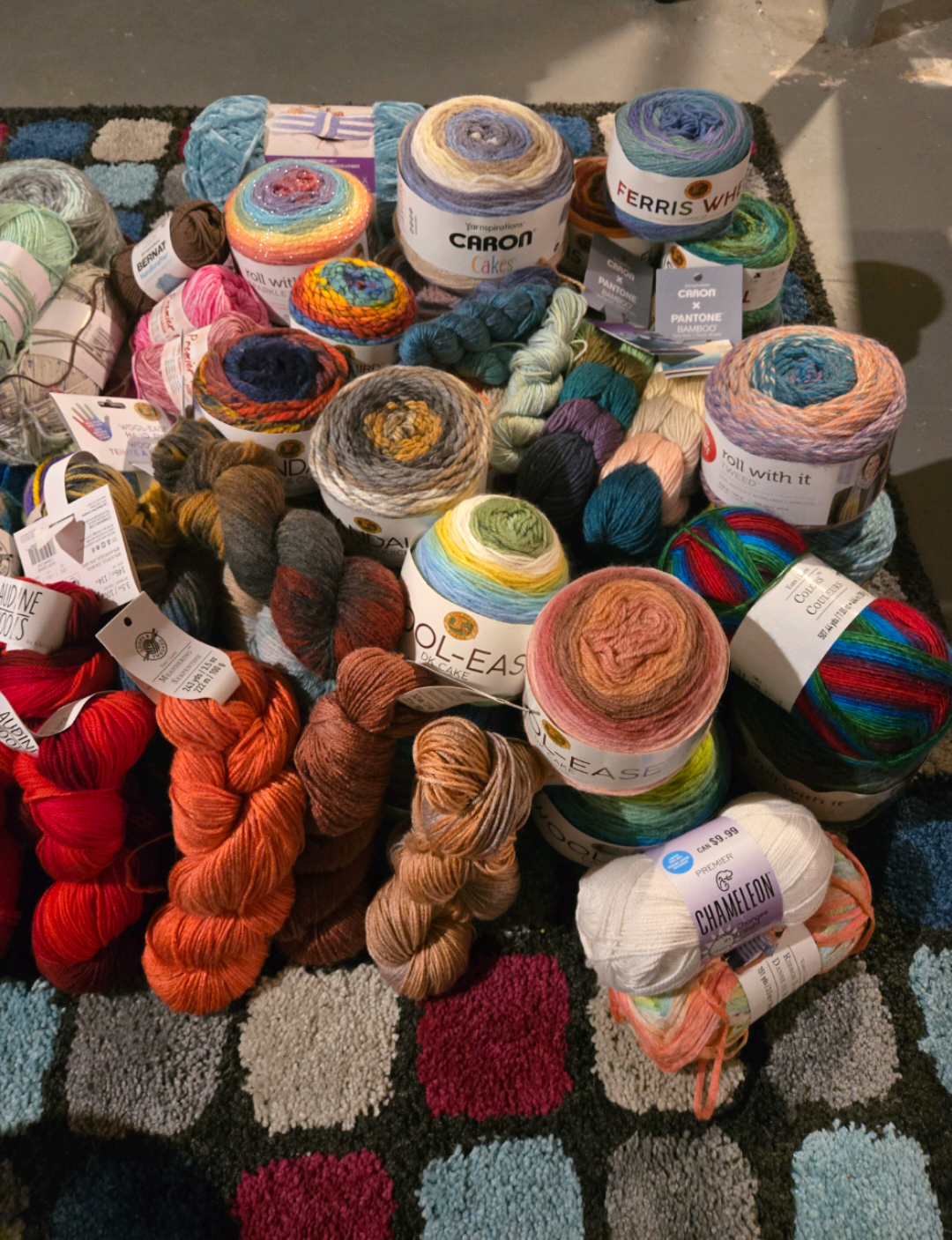 Yarn Lot: Caron Cakes, Lion Brand, Bernat & More!