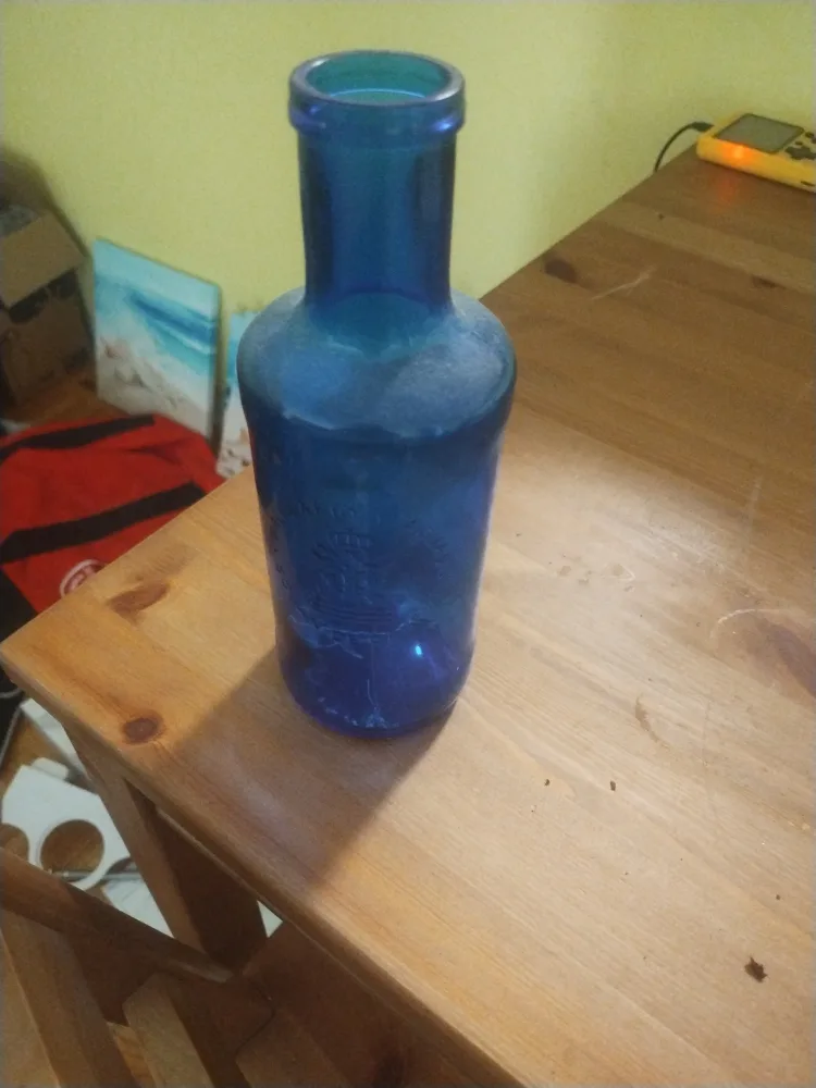 Vintage Blue Glass Bottle thumbnail