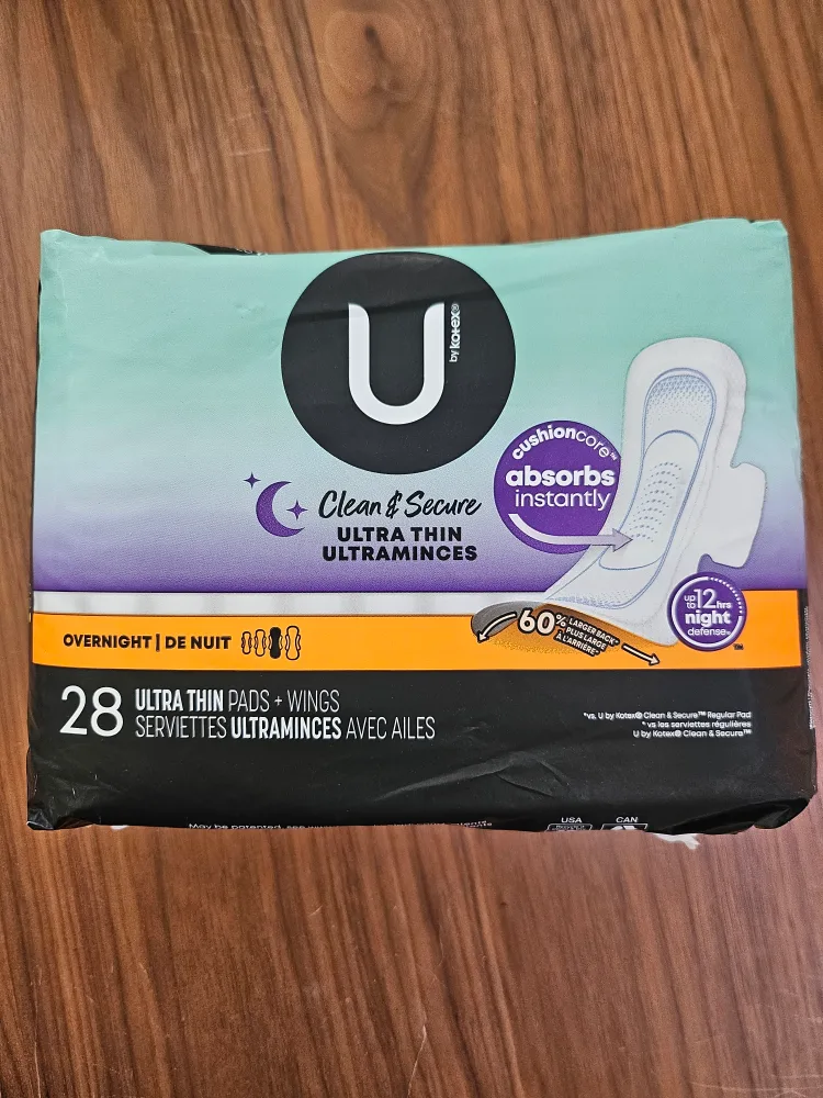 U by Kotex Ultra Thin Pads + Wings, 28 Count thumbnail