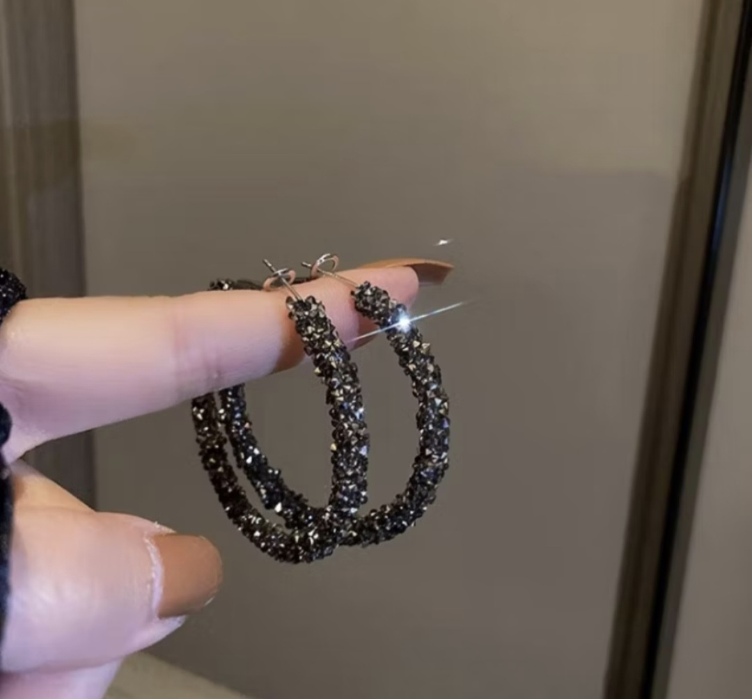 Sparkly Hoop Earrings - photo 2