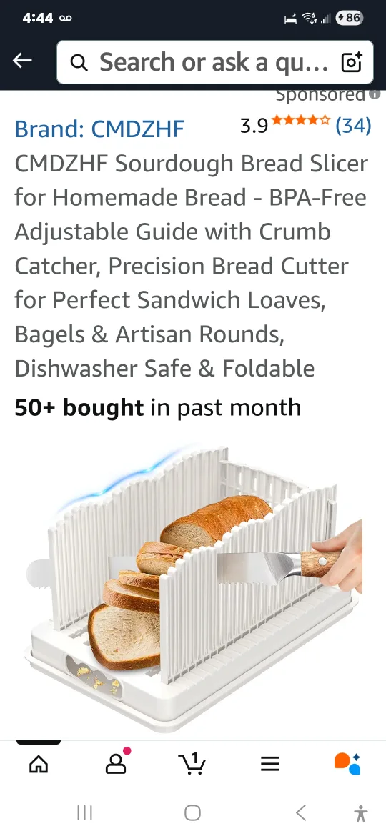 CMDZHF Sourdough Bread Slicer - Beige thumbnail