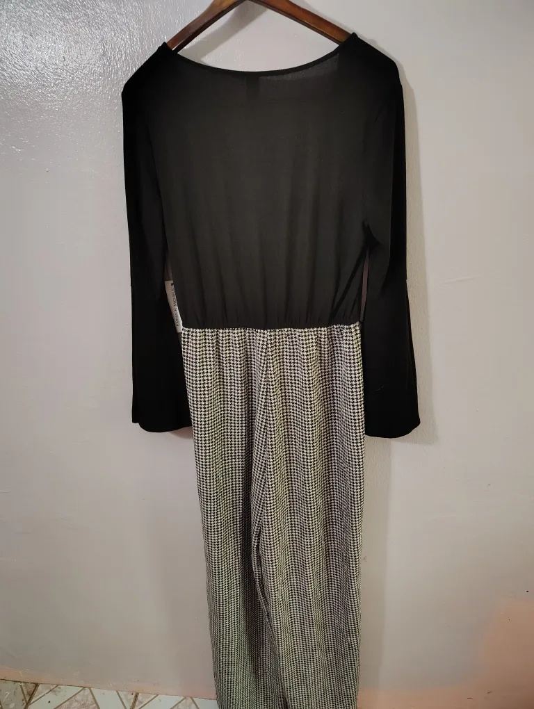 Papaya & Michele Black/Houndstooth Jumpsuit - Size S thumbnail